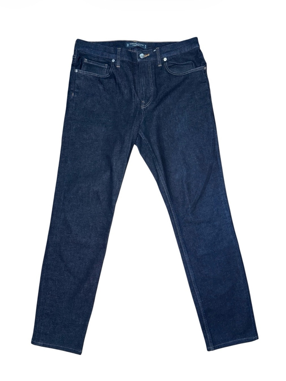 Everlane Performance Denim Jeans Dark Indigo Wash Slim Straight Size 32x32